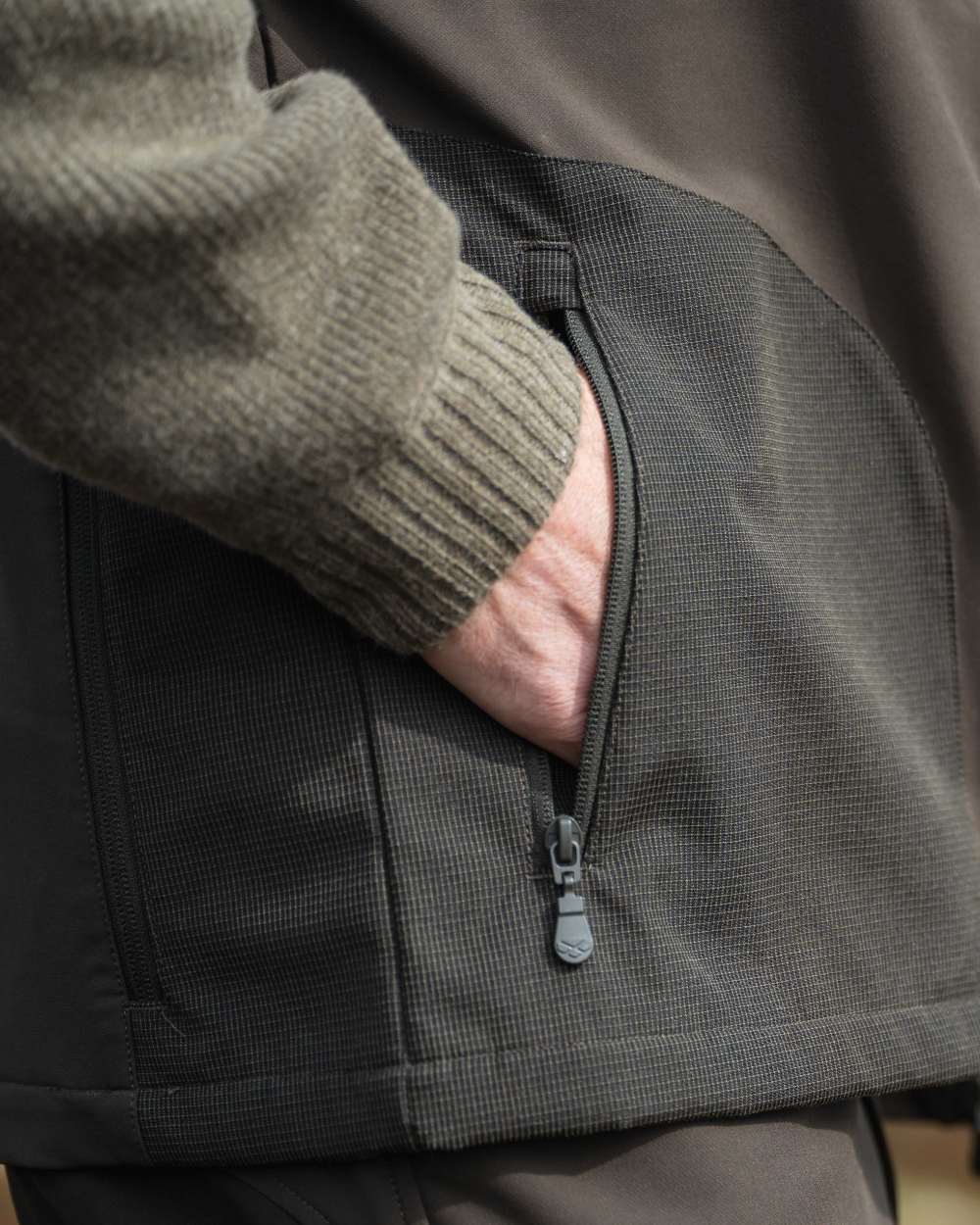 Green Coloured Hoggs of Fife Ardross 4-Way Active Gilet on outdoor background