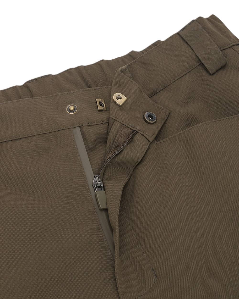 Green Coloured Hoggs of Fife Ballater Waterproof Field Trousers on white background