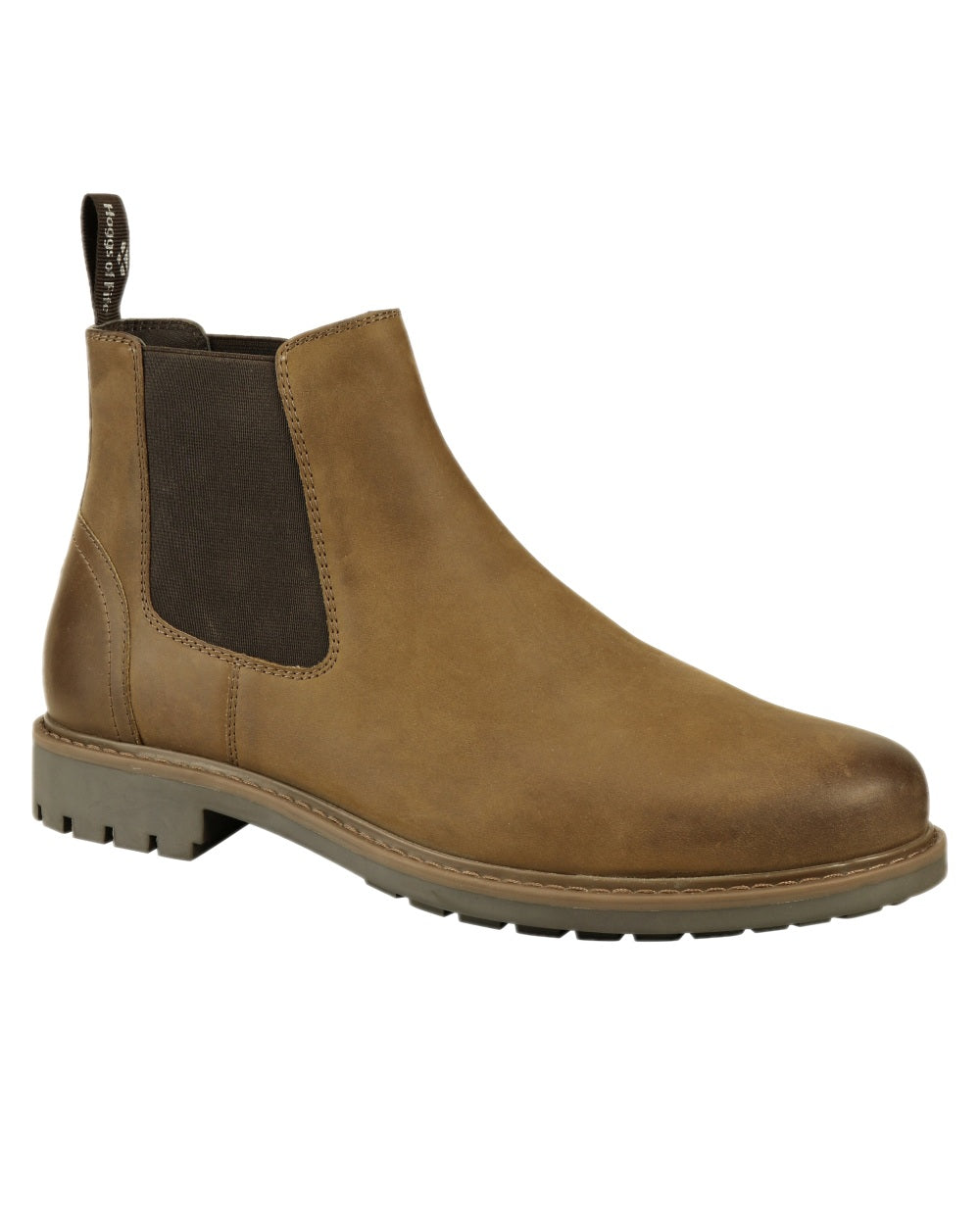 Walnut Coloured Hoggs of Fife Banff Country Dealer Boots on white background