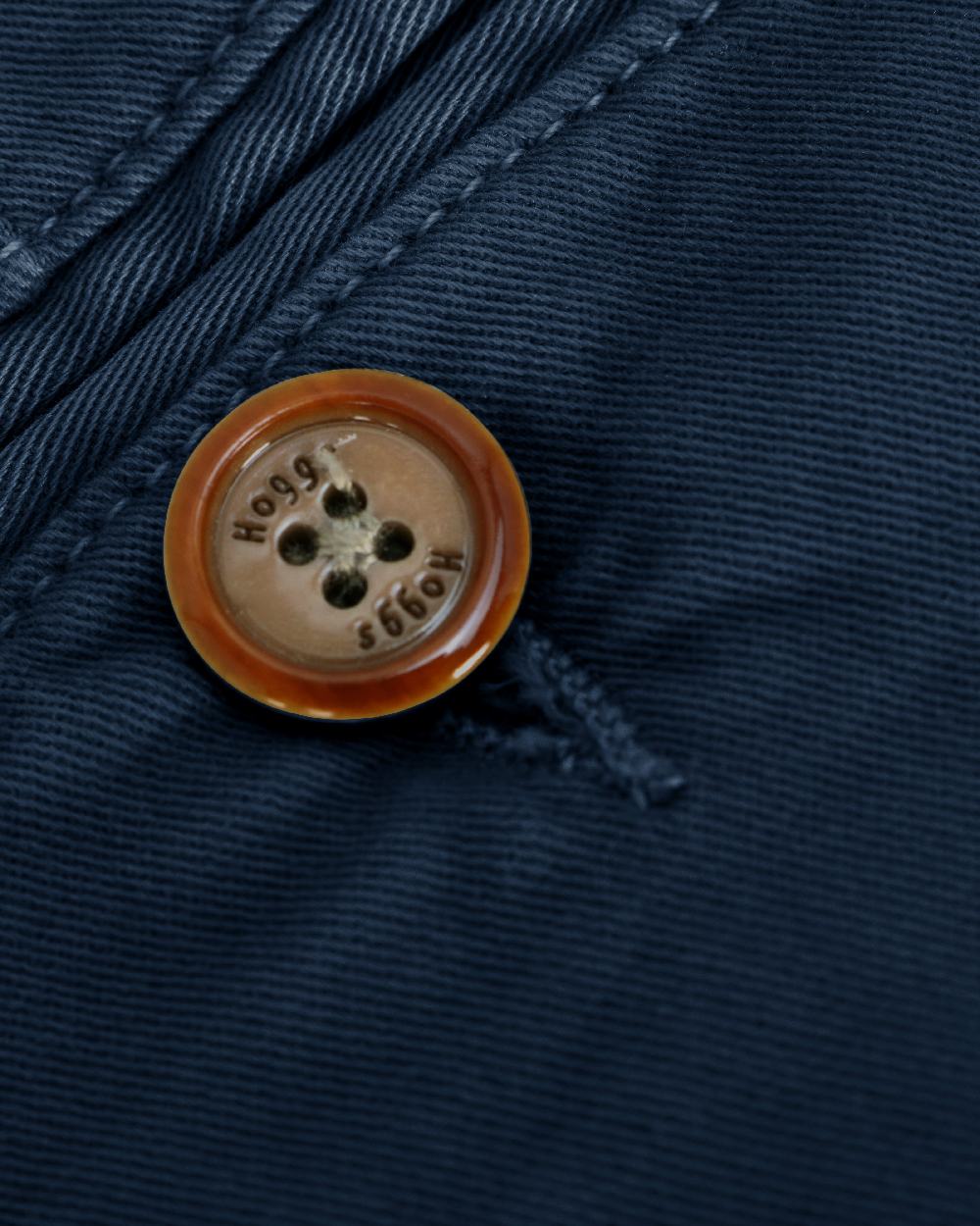 Navy Coloured Hoggs of Fife Beauly Chino Trousers on white background