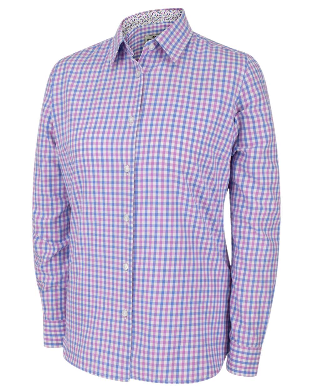 Pink Blue Coloured Hoggs of Fife Becky II Shirt on white background