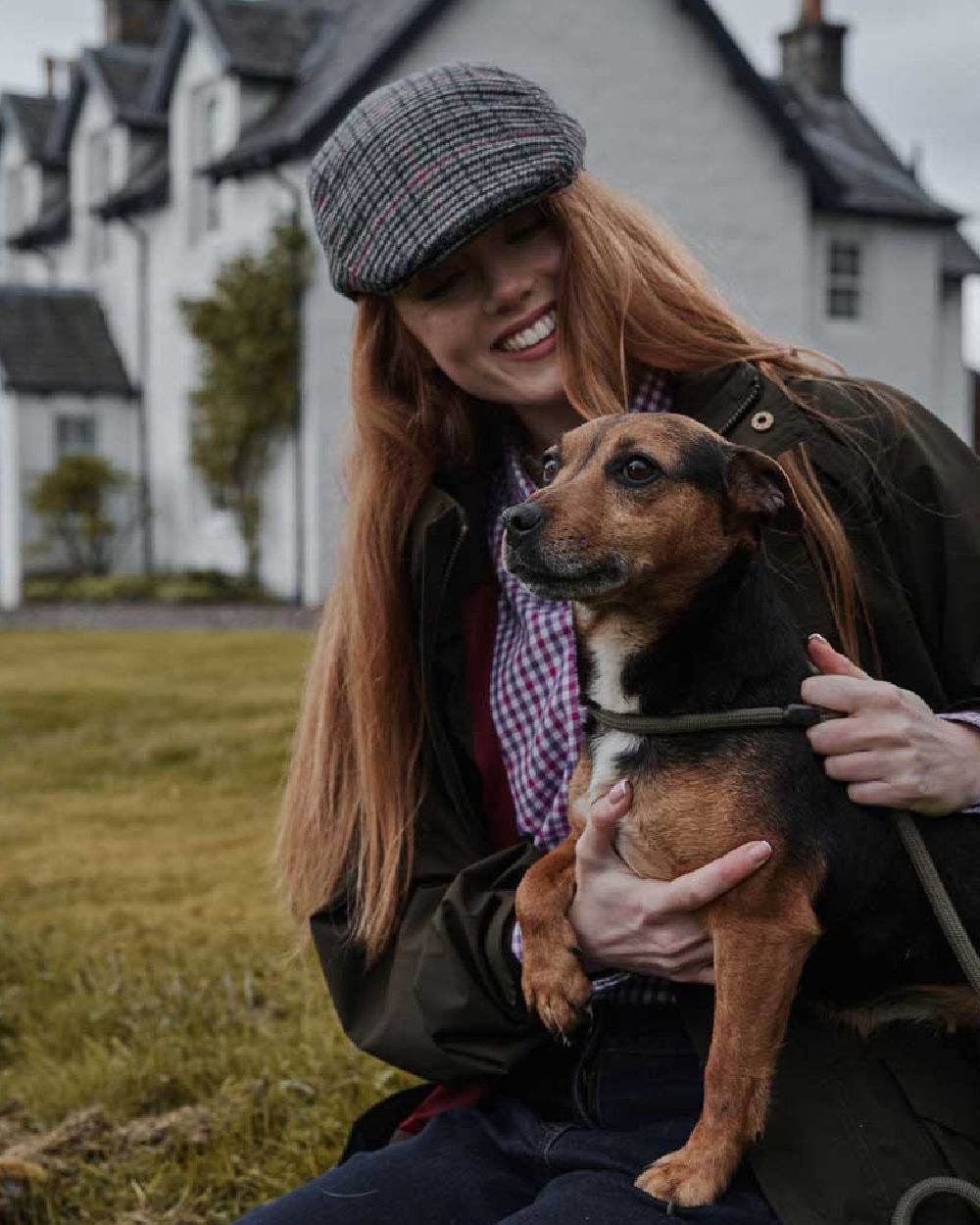 Violet Cerise Coloured Hoggs of Fife Becky II Shirt on countryside background