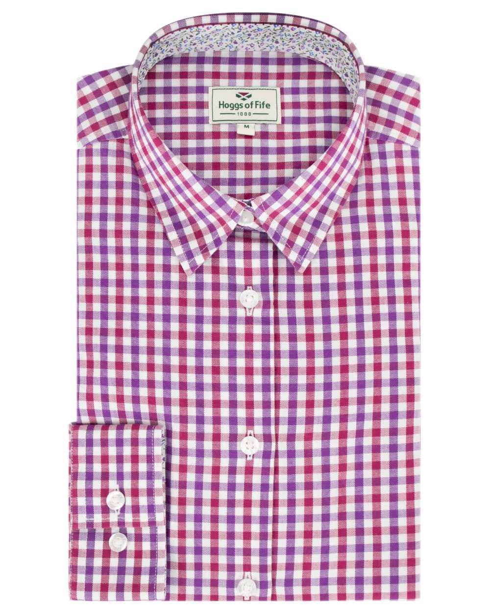 Violet Cerise Coloured Hoggs of Fife Becky II Shirt on white background