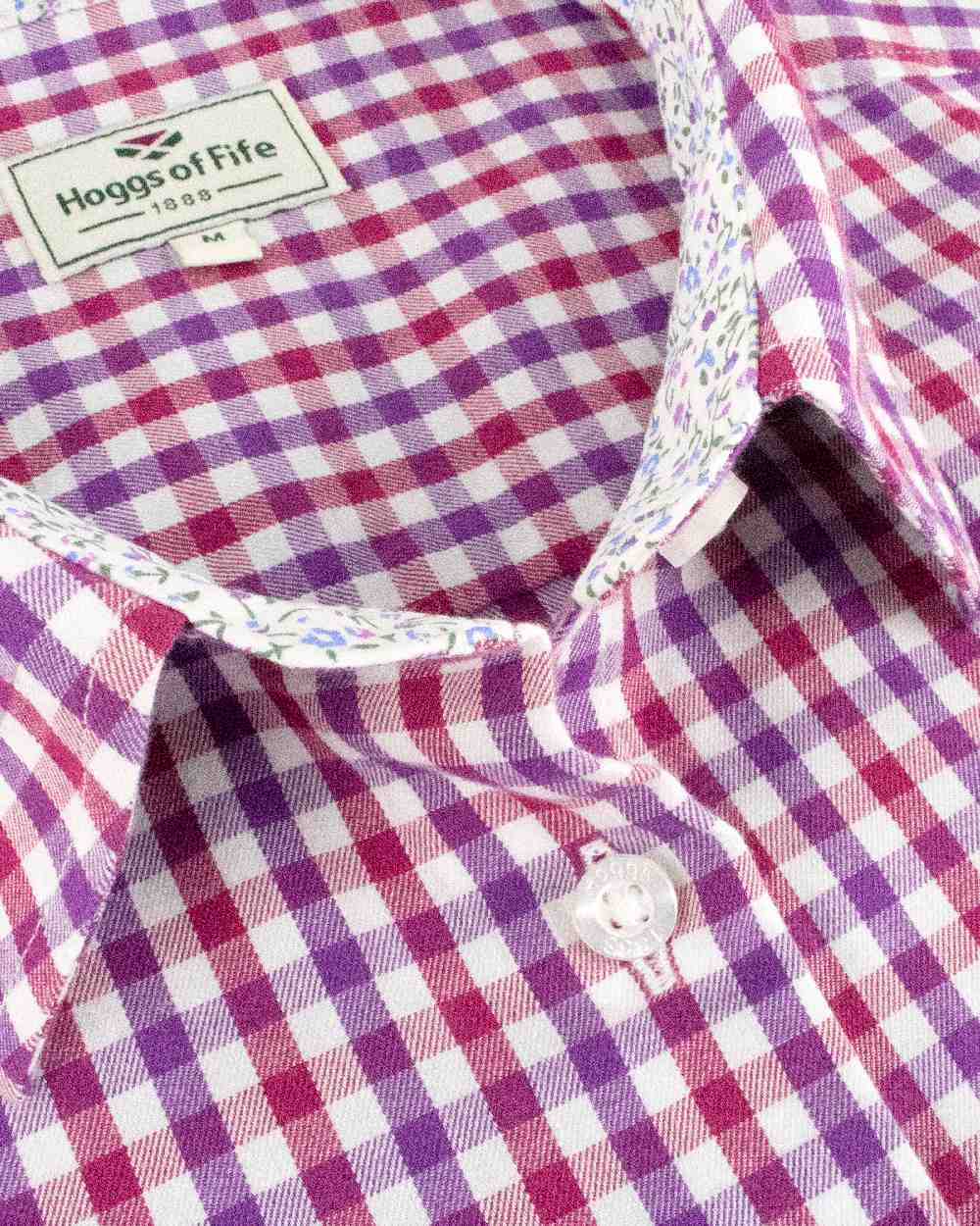 Violet Cerise Coloured Hoggs of Fife Becky II Shirt on white background