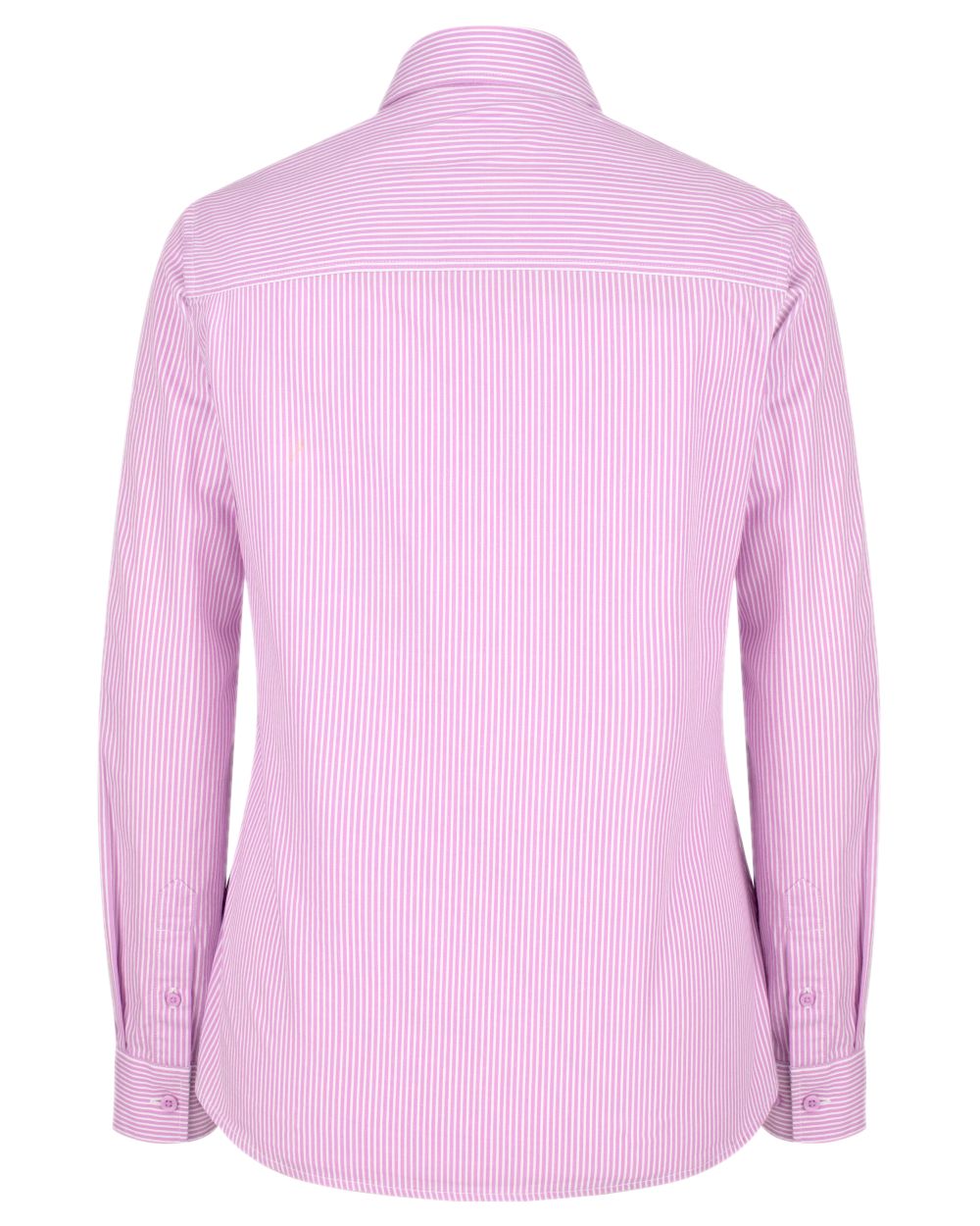 Lavender Stripe Coloured Hoggs of Fife Bonnie II Ladies Cotton Shirt on white background