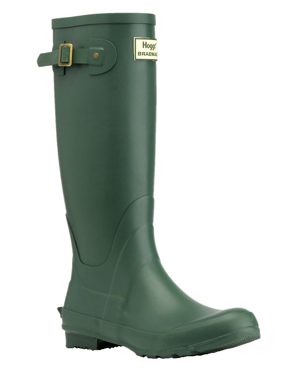 Green Coloured Hoggs of Fife Braemar Wellingtons on white background