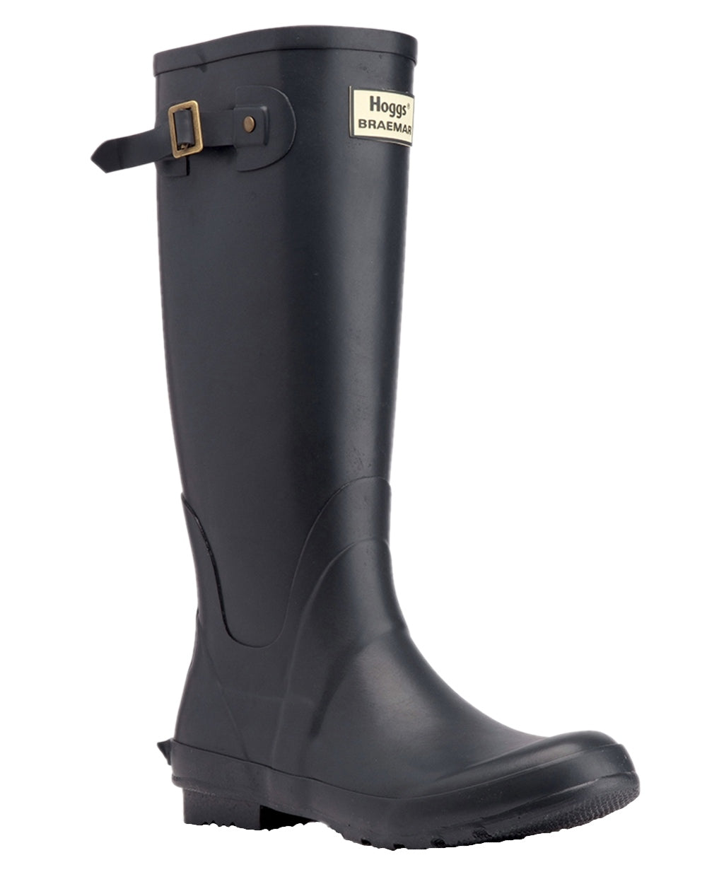 Navy Coloured Hoggs of Fife Braemar Wellingtons on white background