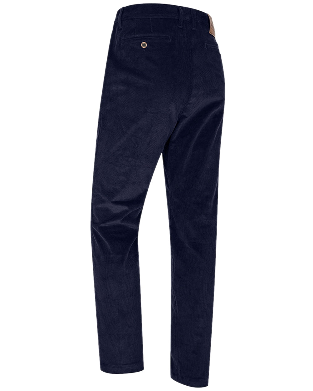 Marine Coloured Hoggs of Fife Cairnie Comfort Stretch Cord Trousers on white background