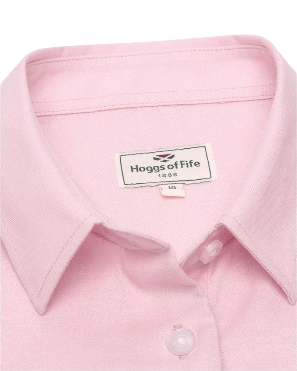 Pink Coloured Hoggs of Fife Callie Twill Ladies Check Shirt on white background