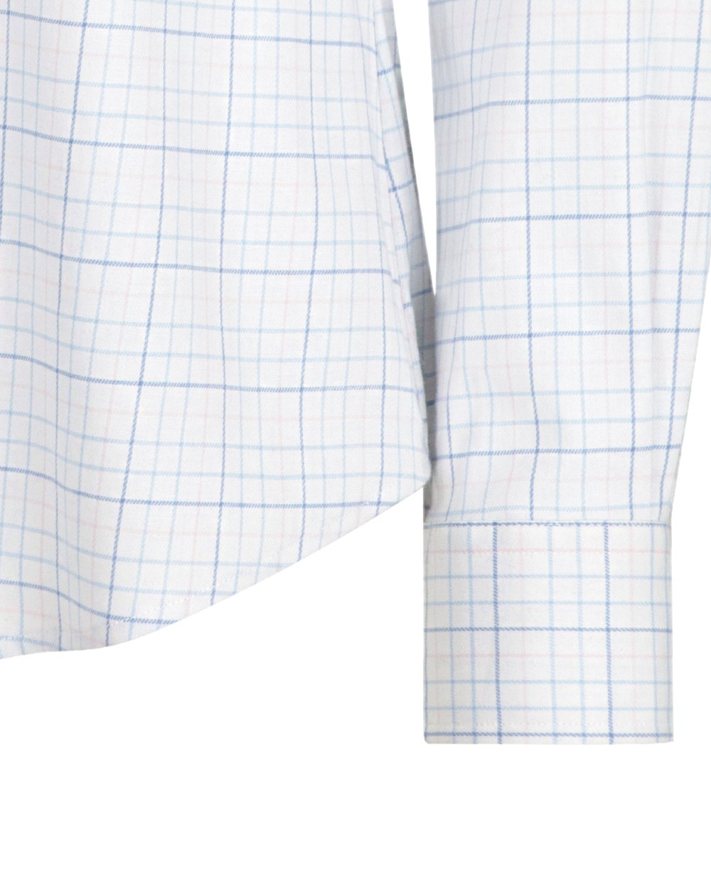 White Pink Blue Coloured Hoggs of Fife Callie Twill Ladies Check Shirt on white background