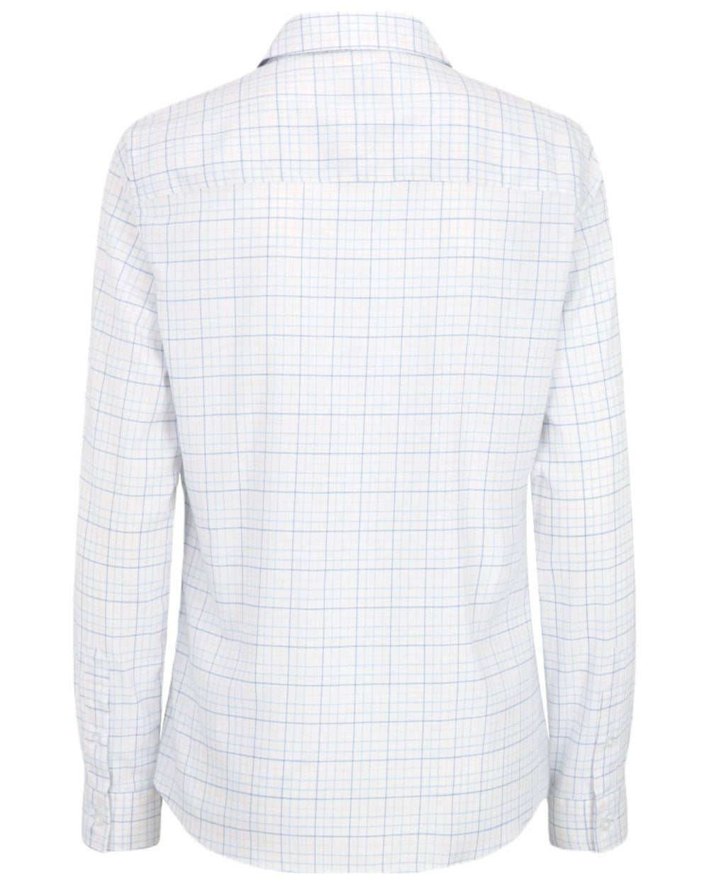 White Pink Blue Coloured Hoggs of Fife Callie Twill Ladies Check Shirt on white background