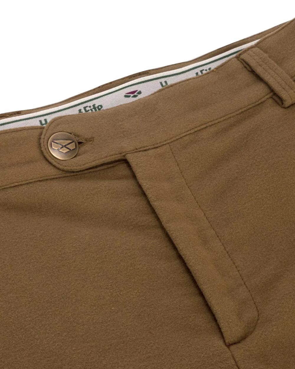 Dried Moss Coloured Hoggs of Fife Carrick Moleskin Breeks on white background