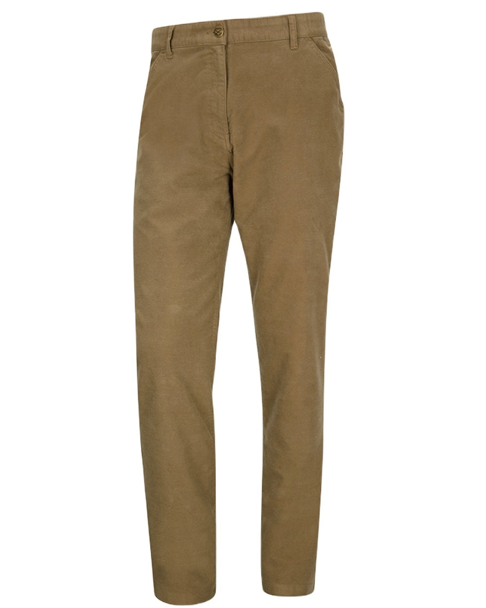 Dried Moss Coloured Hoggs of Fife Carrick Stretch Technical Moleskin Trousers on white background
