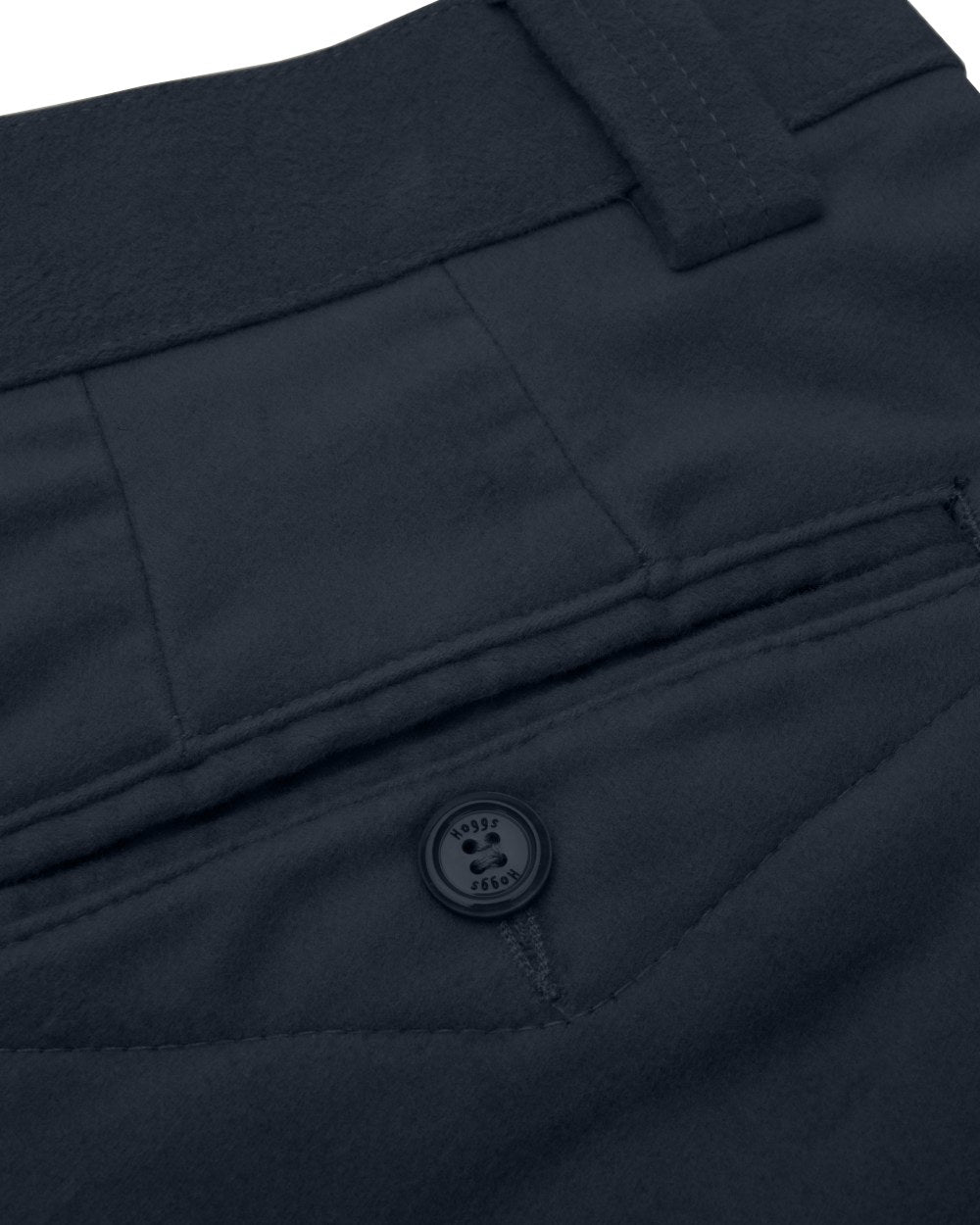 Navy Coloured Hoggs of Fife Carrick Stretch Technical Moleskin Trousers on white background