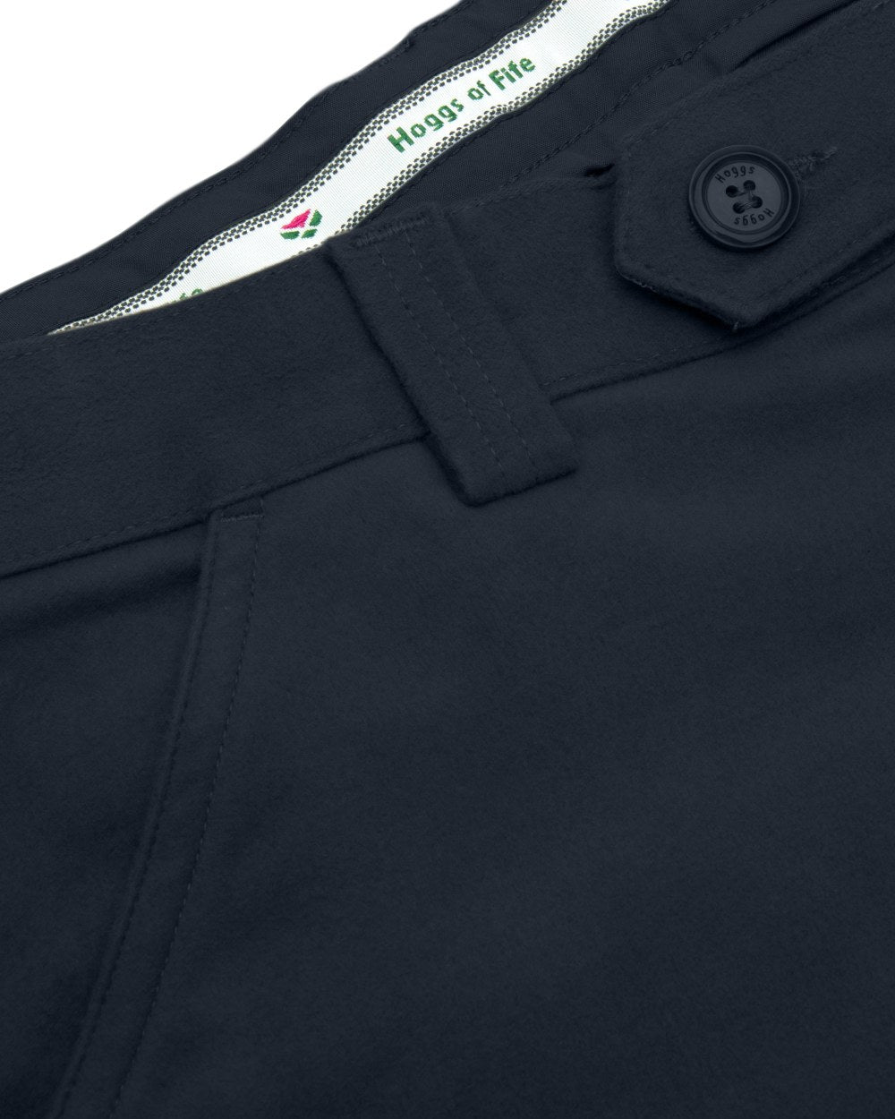 Navy Coloured Hoggs of Fife Carrick Stretch Technical Moleskin Trousers on white background