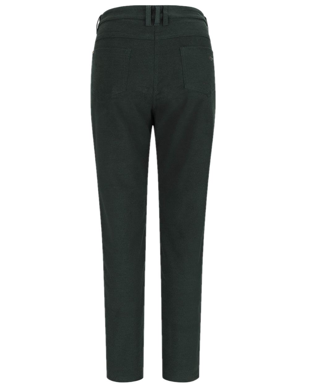 Forest Green Coloured Hoggs of Fife Catrine Ladies Technical Stretch Moleskin Jeans on white background