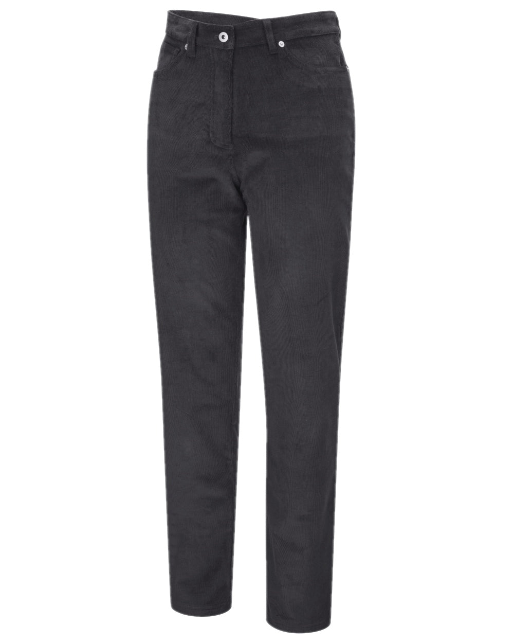Smokey Grey Coloured Hoggs of Fife Ceres Ladies Stretch Cord Jeans on white background