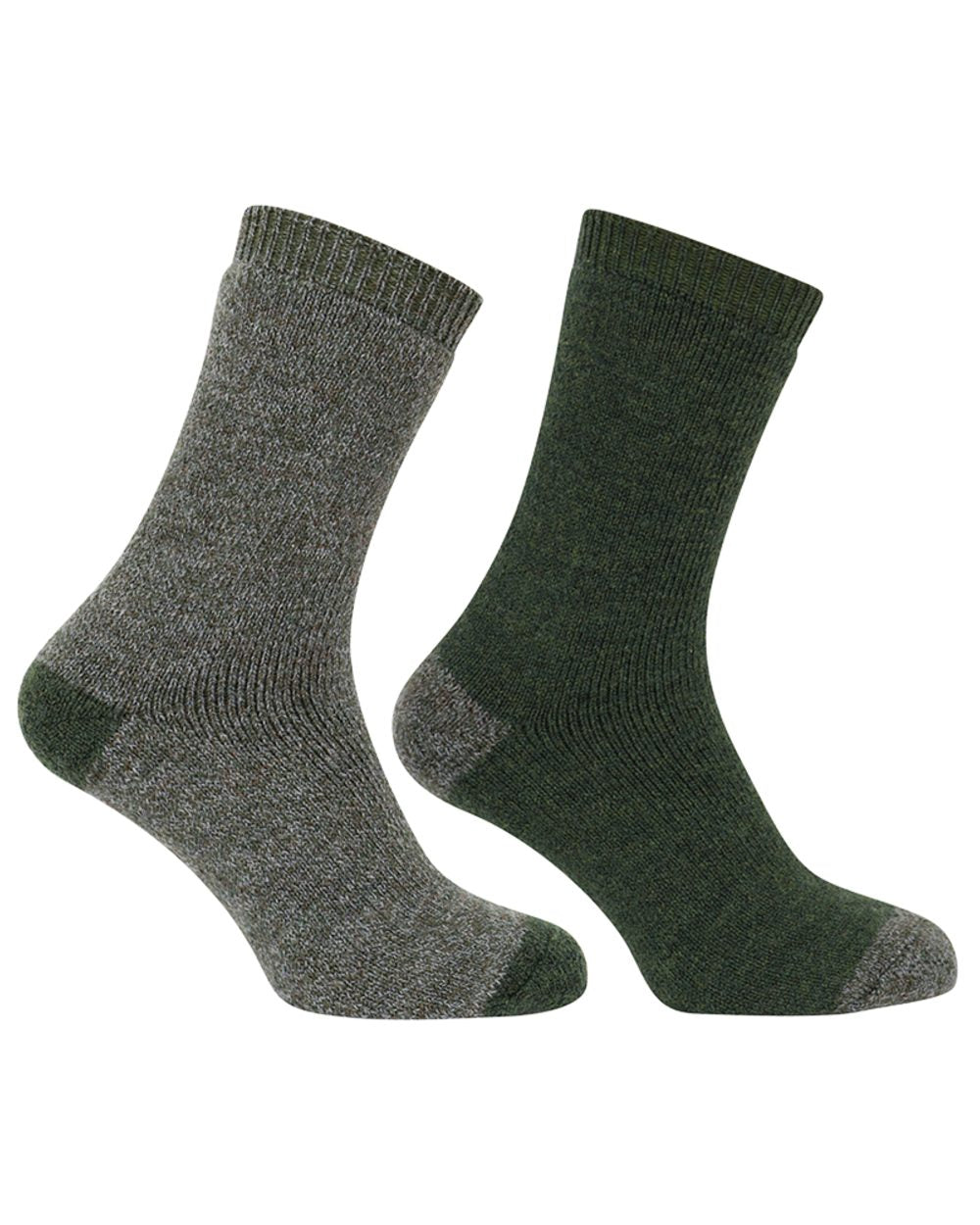 Tweed Loden Coloured Hoggs of Fife Country Short Socks Twin Pack on white background