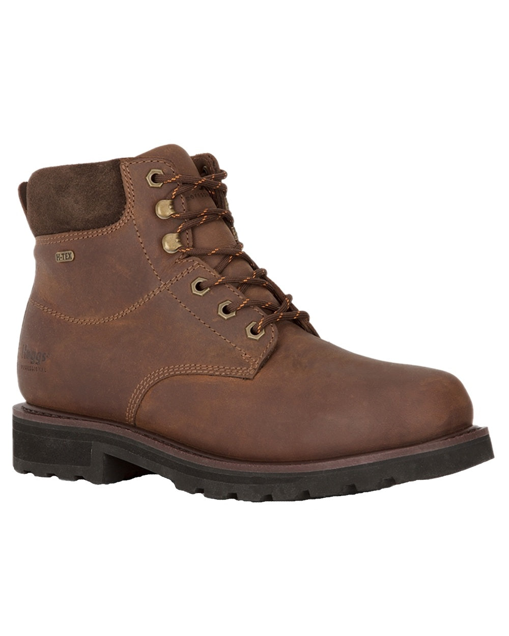 Crazy Horse Brown Coloured Hoggs of Fife Cronos Pro Boot on white background