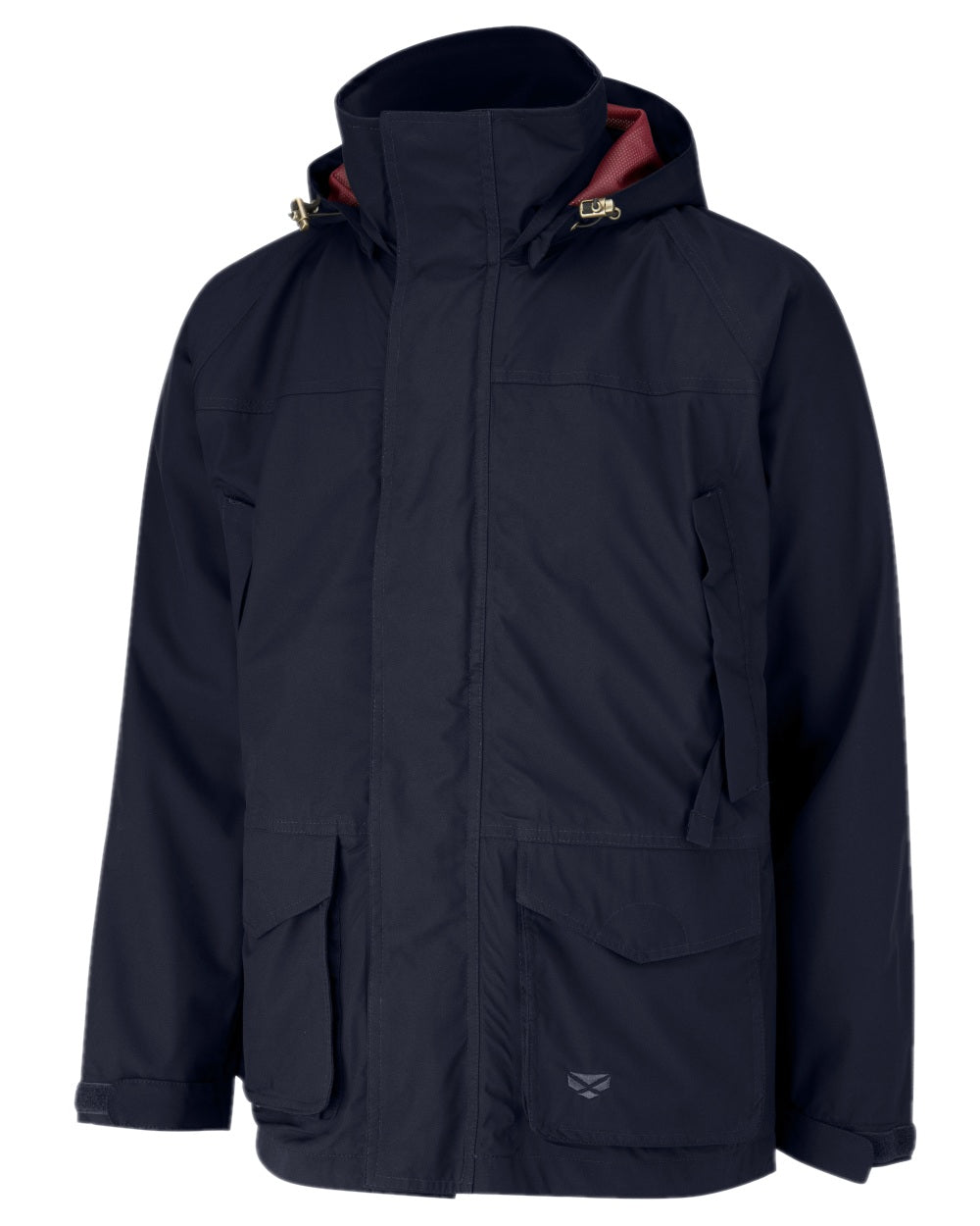 Navy Coloured Hoggs of Fife Culloden Waterproof Field Jacket on white background
