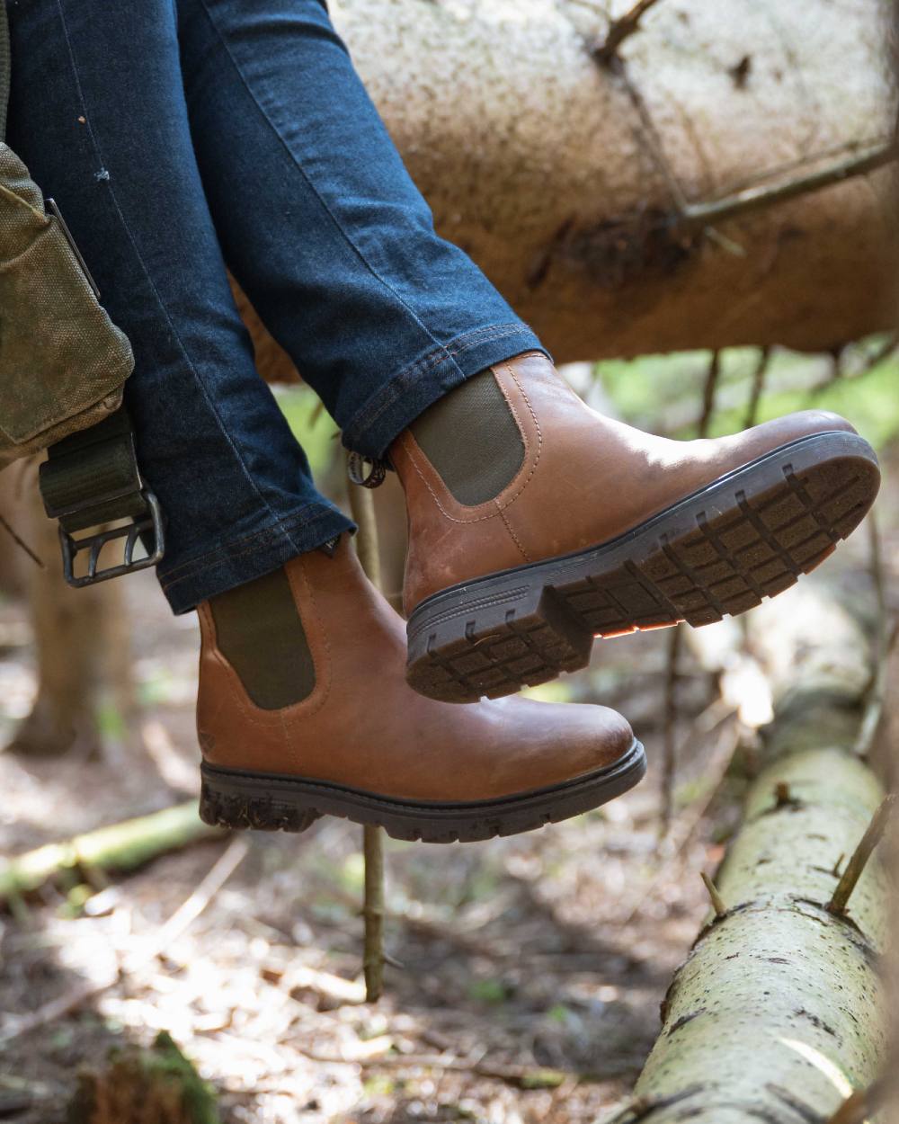 Tan Coloured Hoggs of Fife Dalmeny Dealer Boots on outdoor background