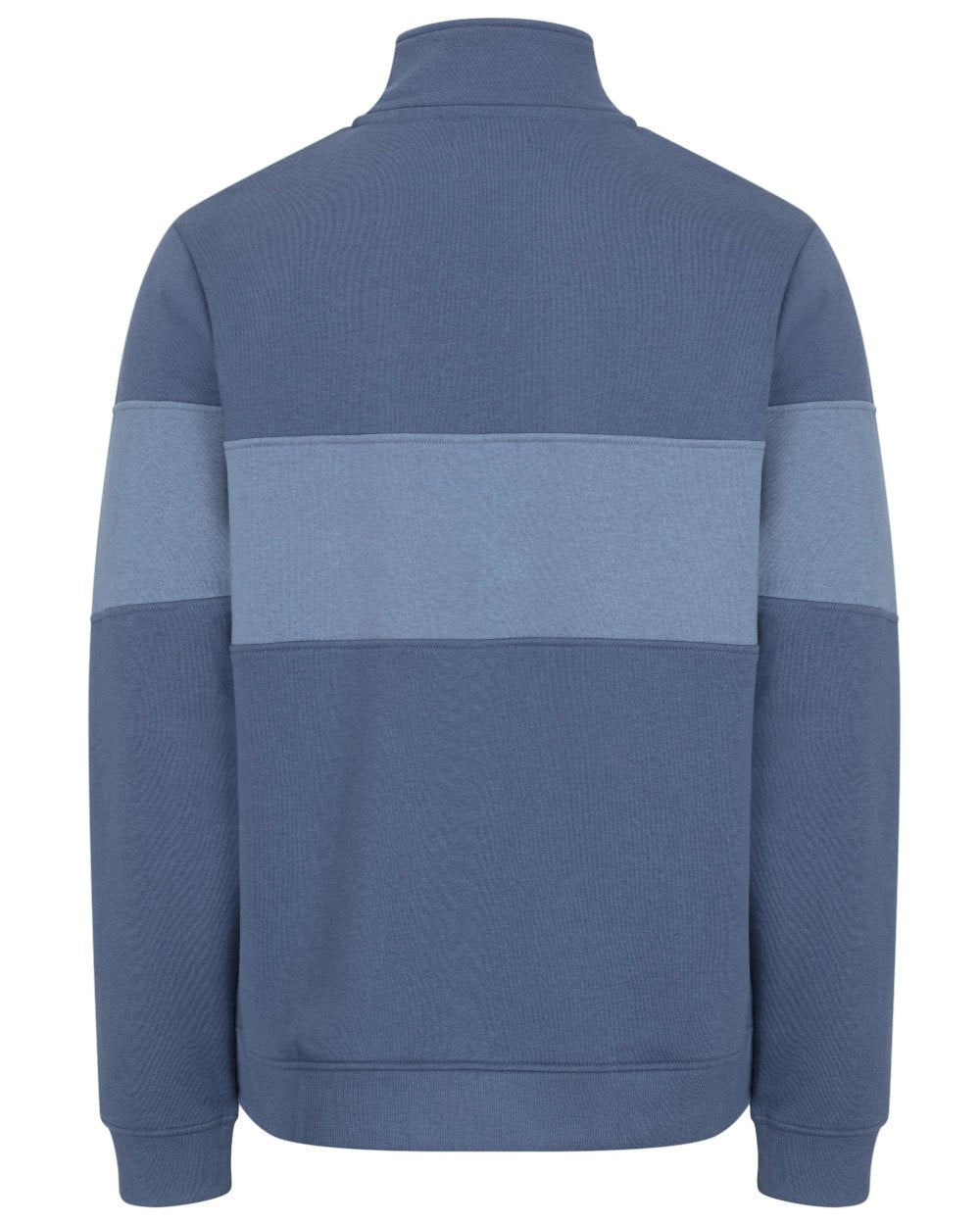 Sea Blue Vintage Blue Coloured Hoggs of Fife Dumfries 1888 Mens Quarter Zip Sweatshirt on white background