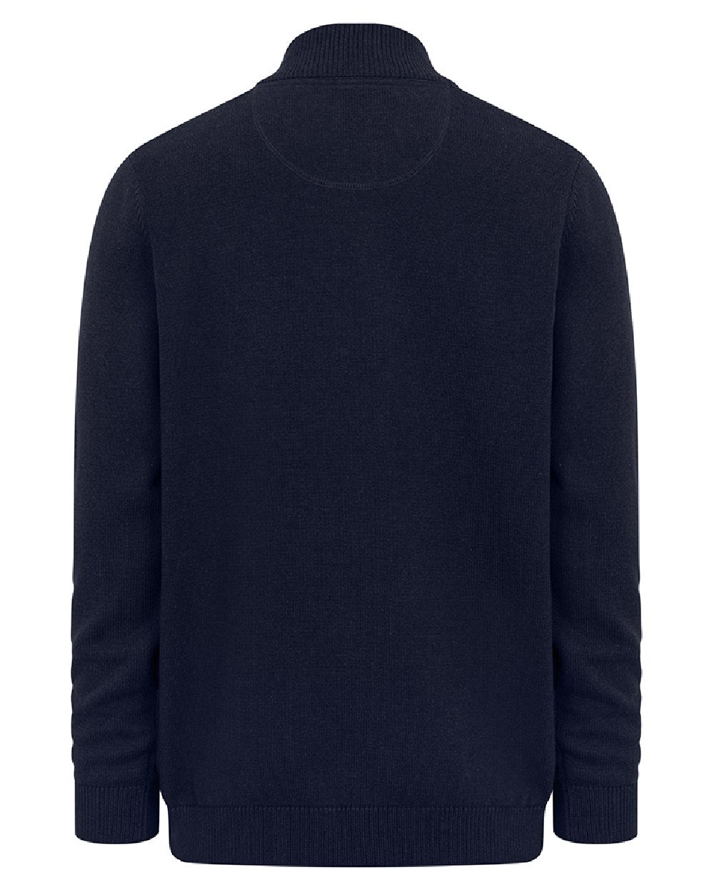 Heather Blue coloured Hoggs of Fife Falkirk Quarter Zip Pullover on white background