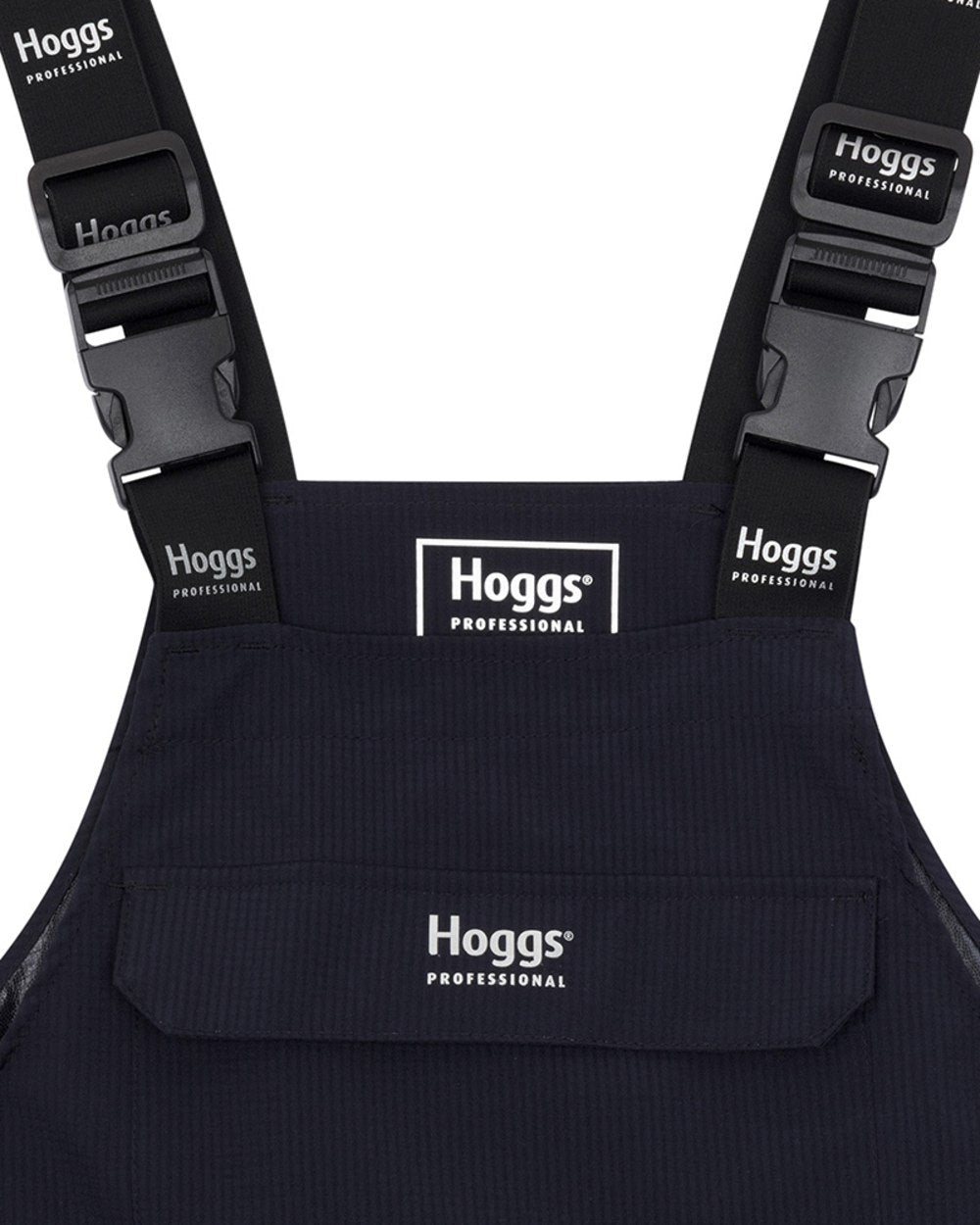 Navy Coloured Hoggs of Fife Green King II Waterproof Bib & Brace on white background