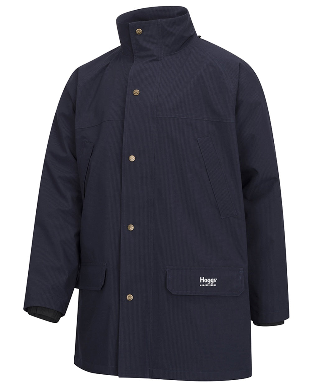 Navy Coloured Hoggs of Fife Green King II Waterproof Jacket on white background