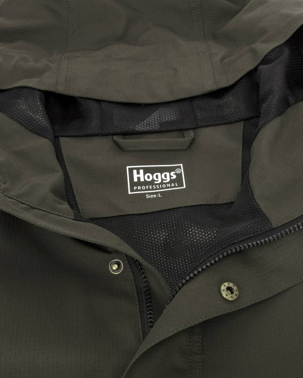 Green Coloured Hoggs of Fife Green King II Waterproof Smock on white background