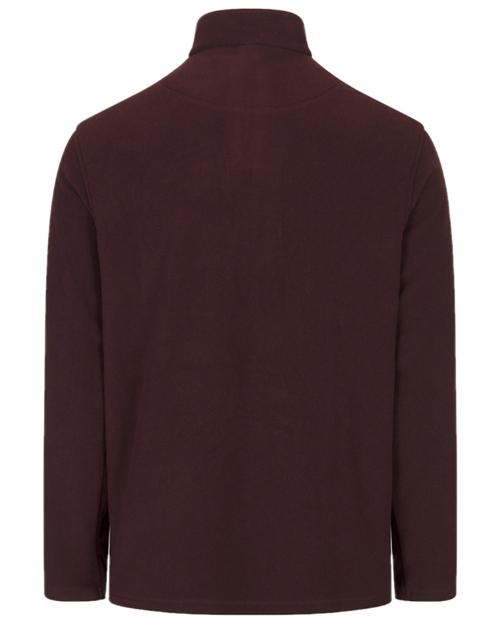 Burgundy coloured Hoggs of Fife Islander 1/4 Zip Micro Fleece Shirt on white background