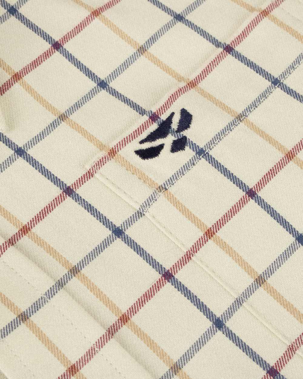 Ivory Tattersall Coloured Hoggs of Fife Junior Ambassador Tattersall Shirt on white background