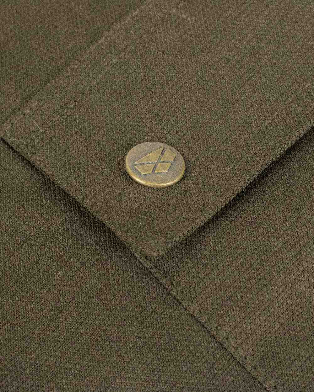 Dark Green Coloured Hoggs of Fife Junior Struther Waterproof Trousers on white background