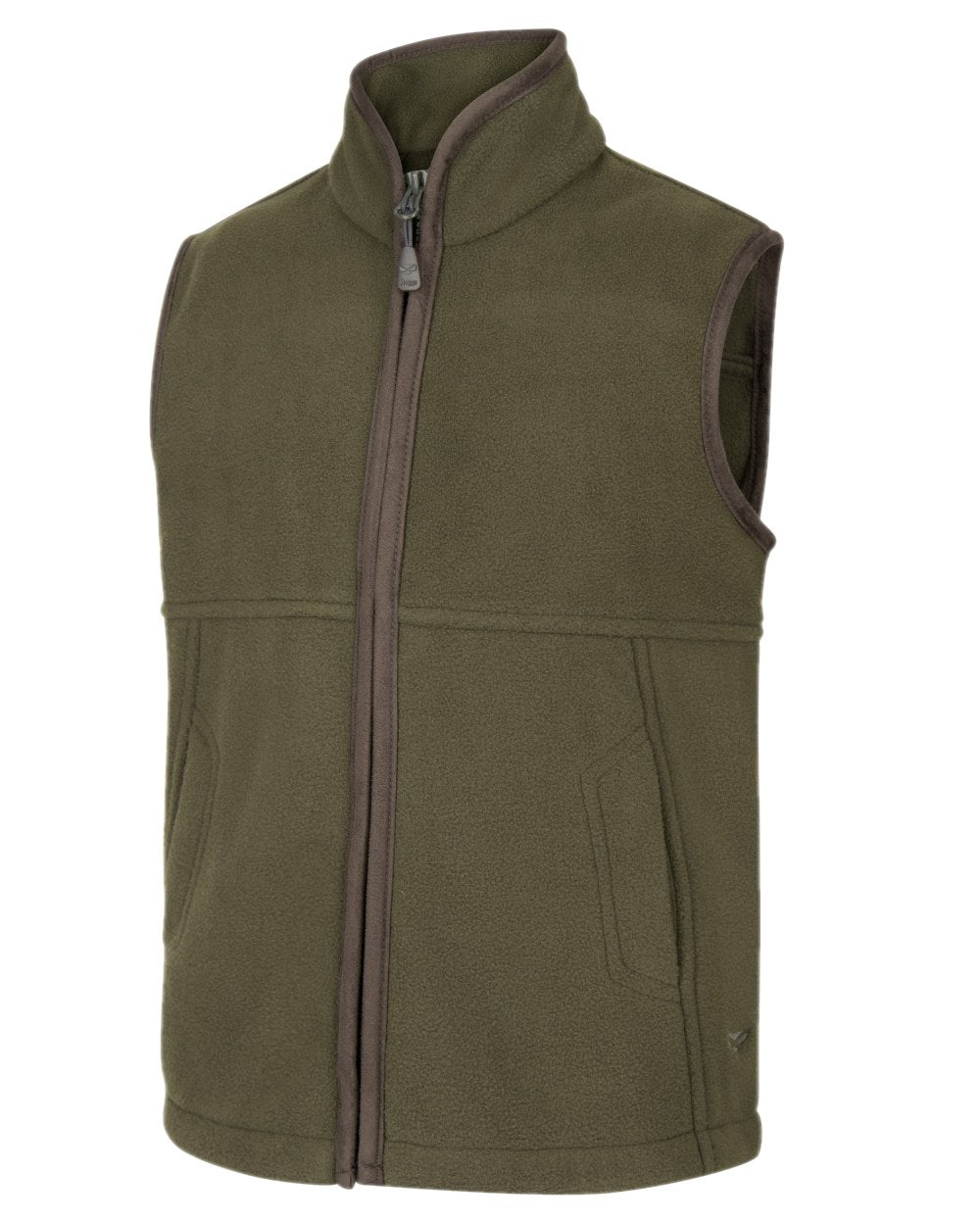 Green Coloured Hoggs of Fife Junior Woodhall Fleece Gilet on white background