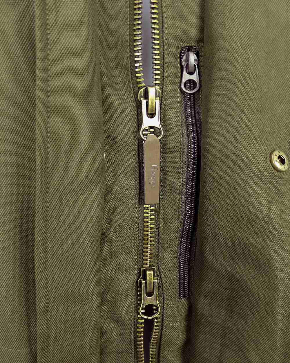 Olive Green Coloured Hoggs of Fife Kincraig Waterproof Field Jacket on white background