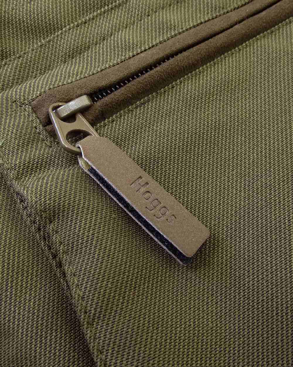 Olive Green Coloured Hoggs of Fife Kincraig Waterproof Field Jacket on white background