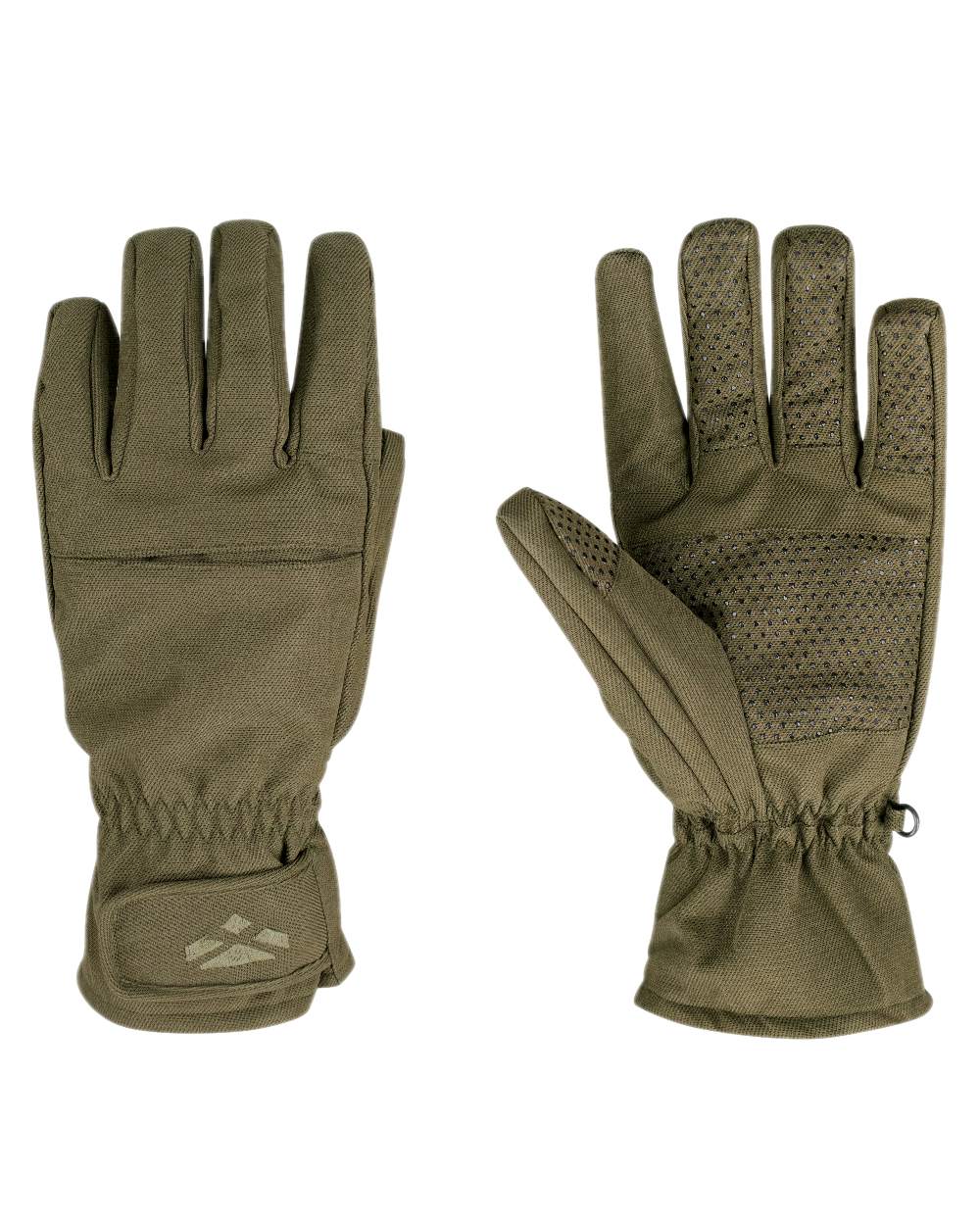 Olive Green Coloured Hoggs of Fife Kincraig Waterproof Gloves on white background