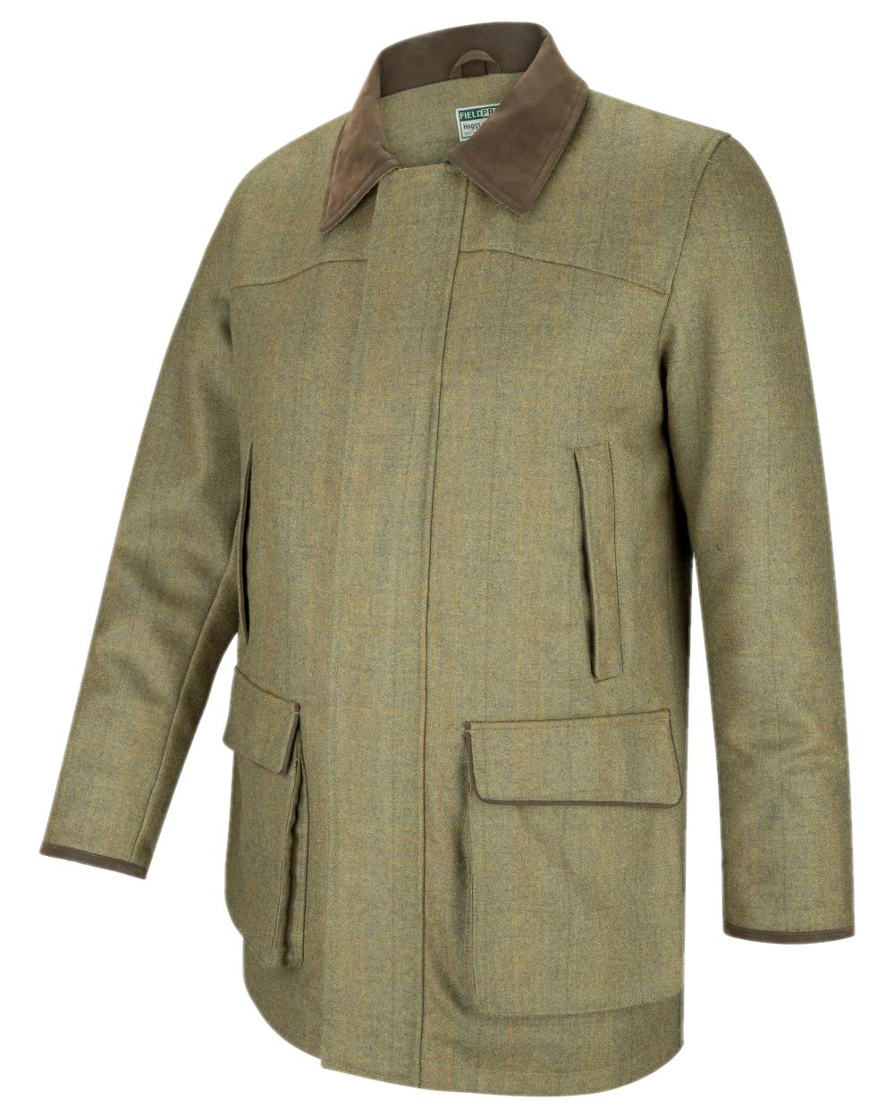 Autumn Bracken Coloured Hoggs of Fife Kinloch Technical Tweed Field Coat on white background