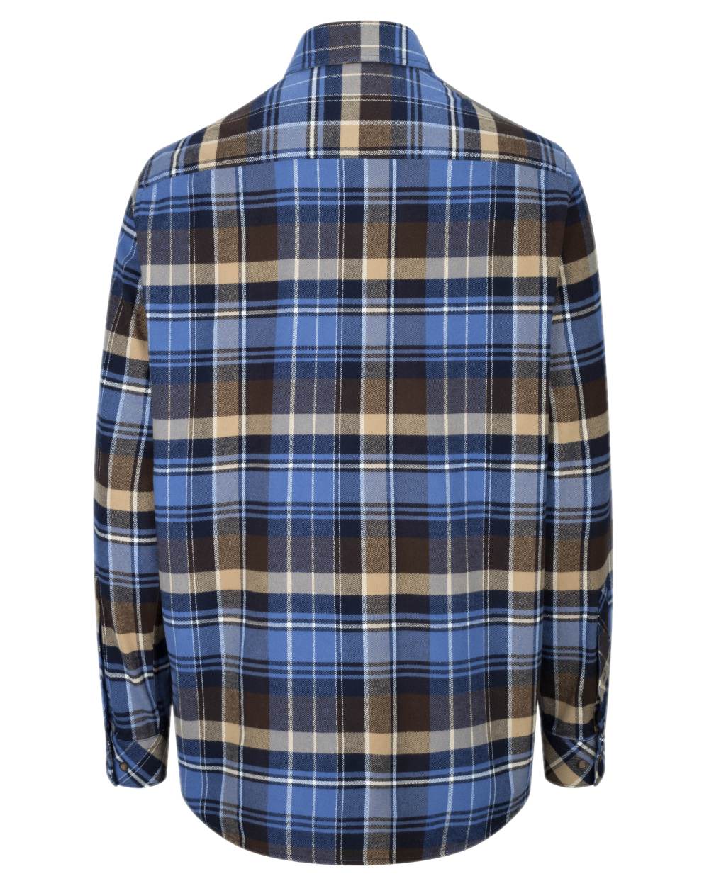 Countrysport Blue Brown Coloured Hoggs of Fife Luxury Cotton Hunting Shirt on white background