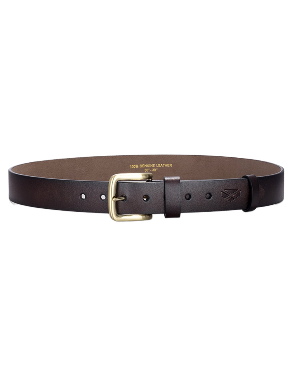 Chocolate-Brown Coloured Hoggs of Fife Luxury Leather Belts on white background