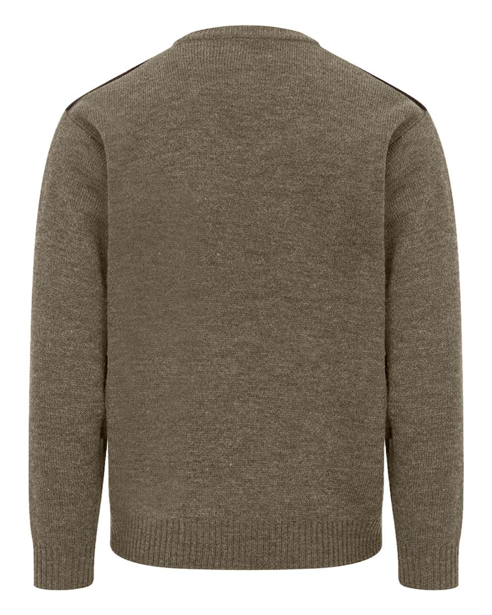 Meadow Green coloured Hoggs of Fife Melrose II Crew Pullover on white background