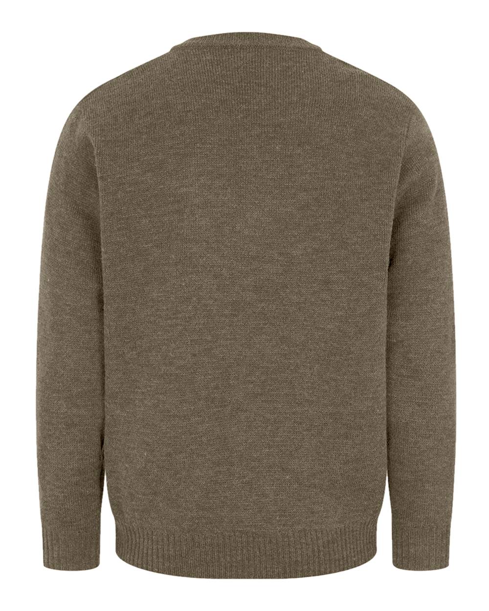 Meadow Green coloured Hoggs of Fife Melrose II V Neck Pullover on white background