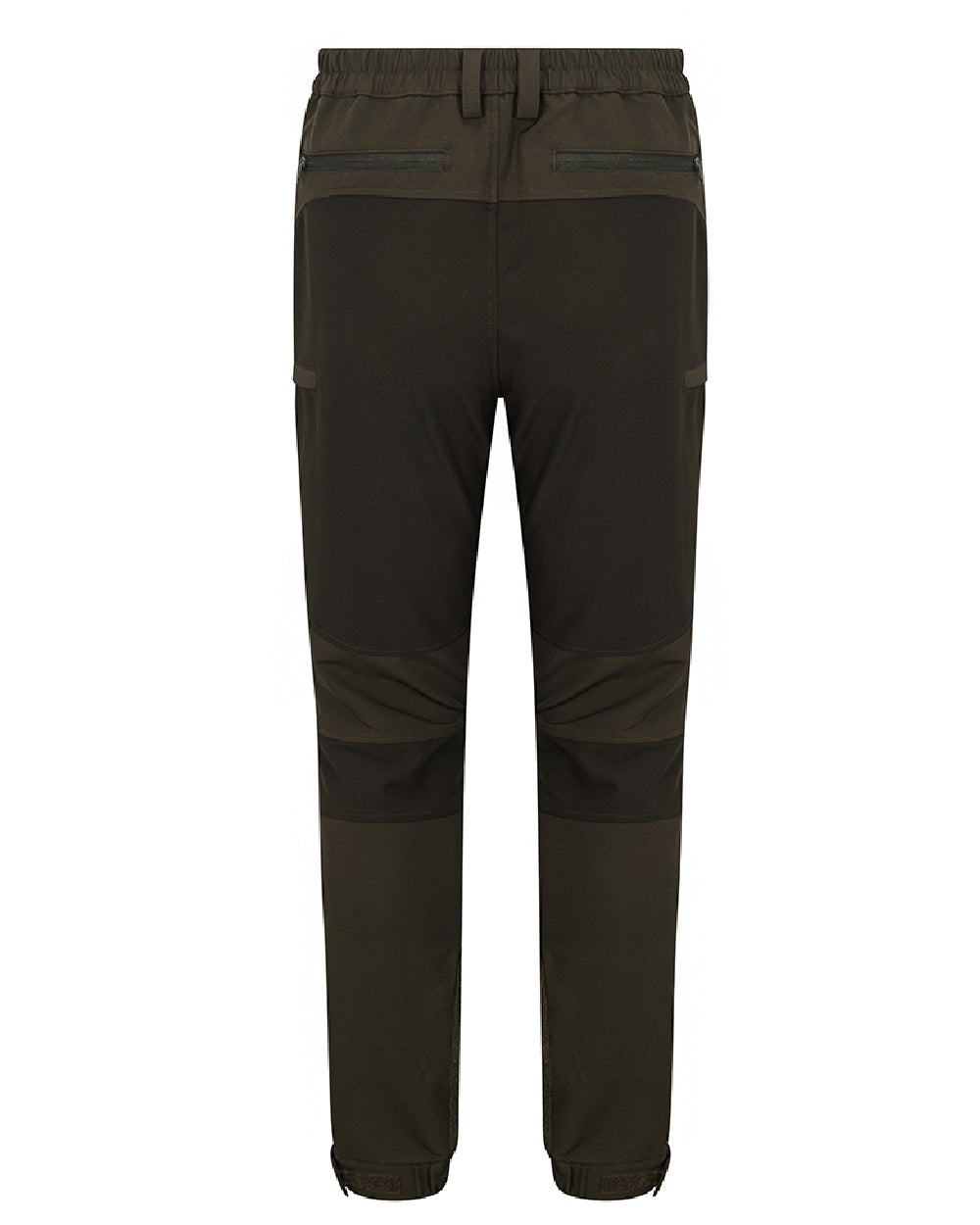 Green Coloured Hoggs of Fife Mens Ardross 4 Way Active Trousers on white background