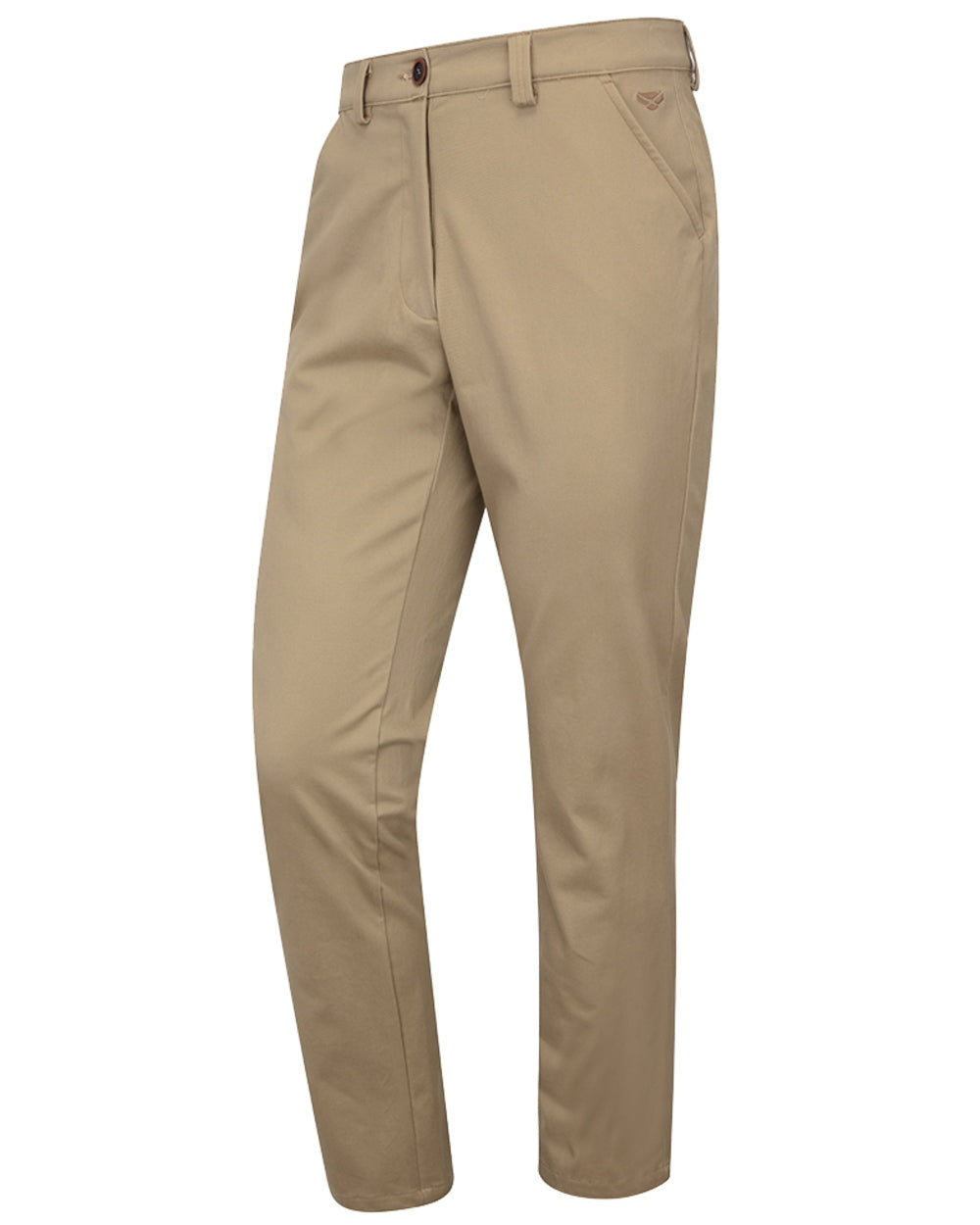 Stone coloured Hoggs of Fife Mens Carnoustie Chino Trousers on white background
