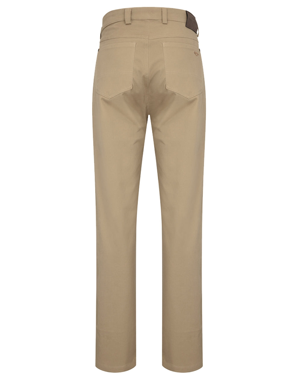 Stone coloured Hoggs of Fife Mens Craigtoun Stretch Twill Jeans on white background