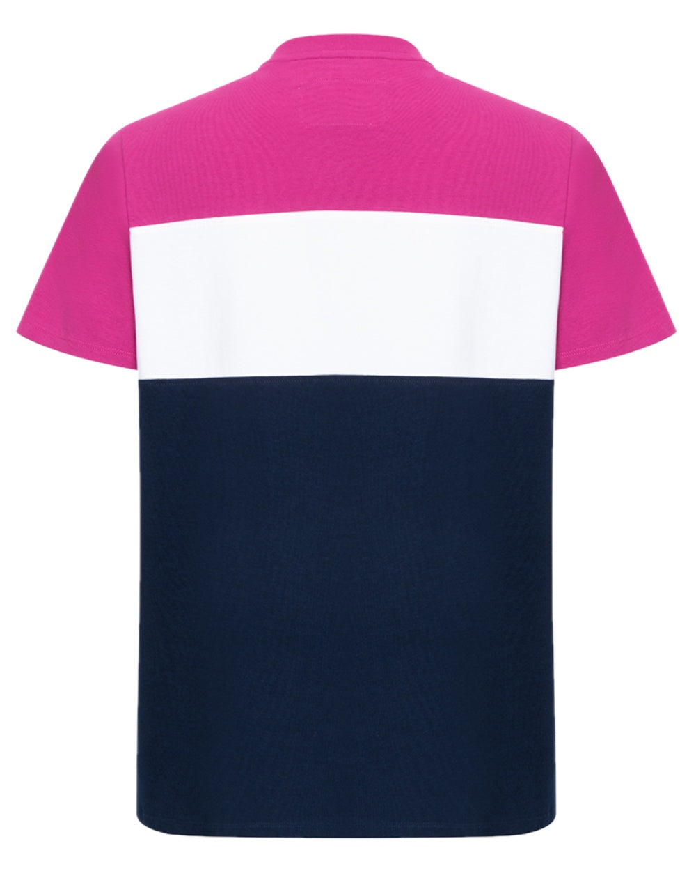 Berry White Navy Coloured Hoggs of Fife Mens Darcie Colour Block T-Shirt on white background