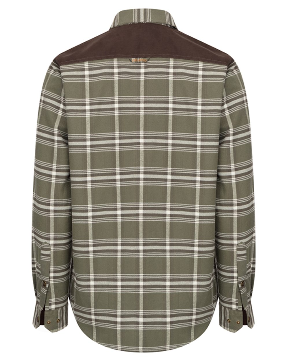 Forest Olive coloured Hoggs of Fife Mens Glendale Hunting Shirt on white background