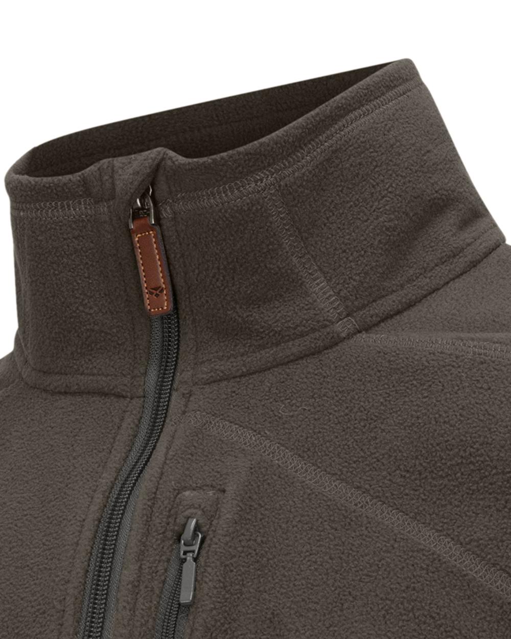 Beluga Coloured Hoggs of Fife Mens Islander Techpro Quarter Zip Shirt on white background