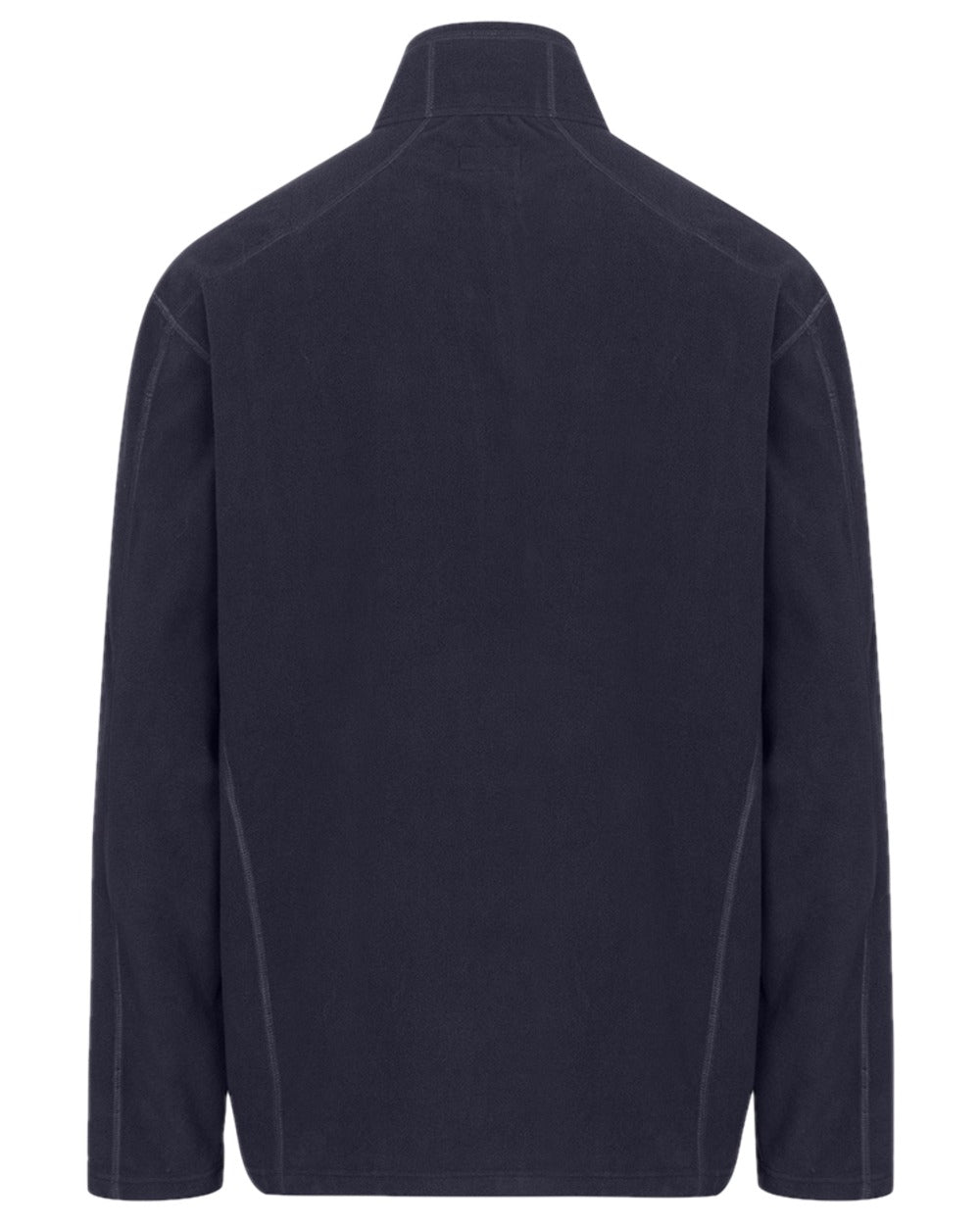 Navy Coloured Hoggs of Fife Mens Islander Techpro Quarter Zip Shirt on white background