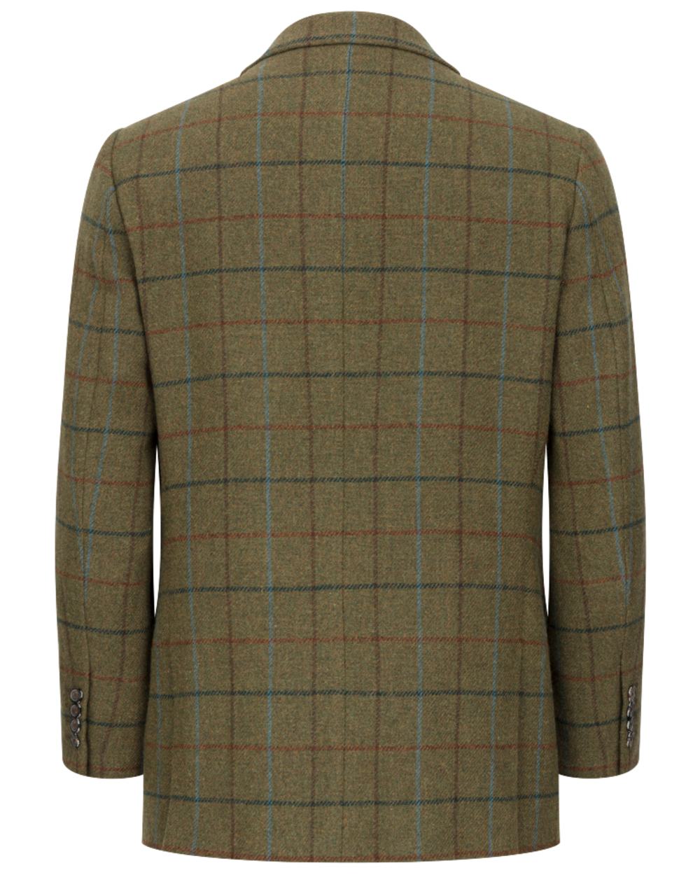 Green Blue coloured Hoggs of Fife Mens Kingussie Tweed Sports Jacket on white background
